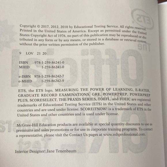 ETS- The Official Guide To The GRE General Test- 3rd Edition - Picture 9 of 9